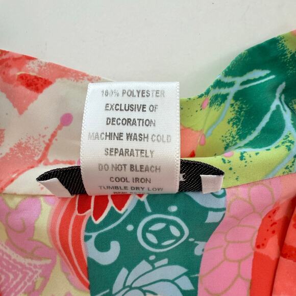 Natori Satin Caftan House Dress Floral Long Flowing Robe S - Picture 9 of 9